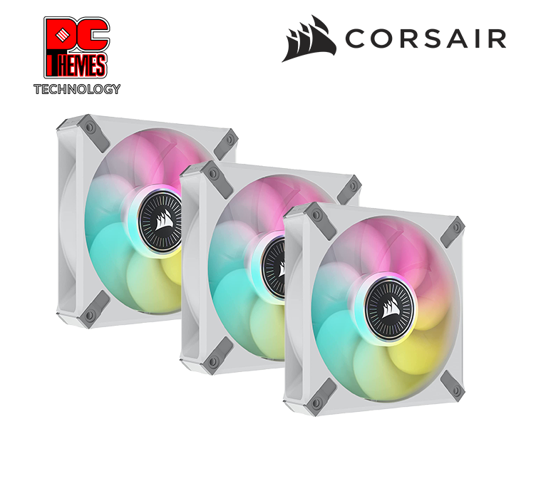 CORSAIR ML120 RGB Elite[Triple Pack]White Case Fan
